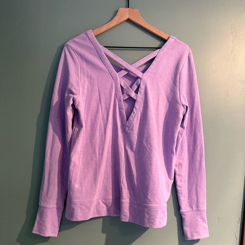 Lavender Crisscross Back Women's Top
